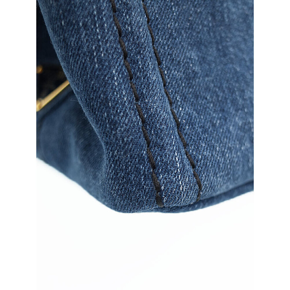 Prada Canapa Convertible 2way Tote Shoulder Bag Denim Blue - Picture 7 of 9